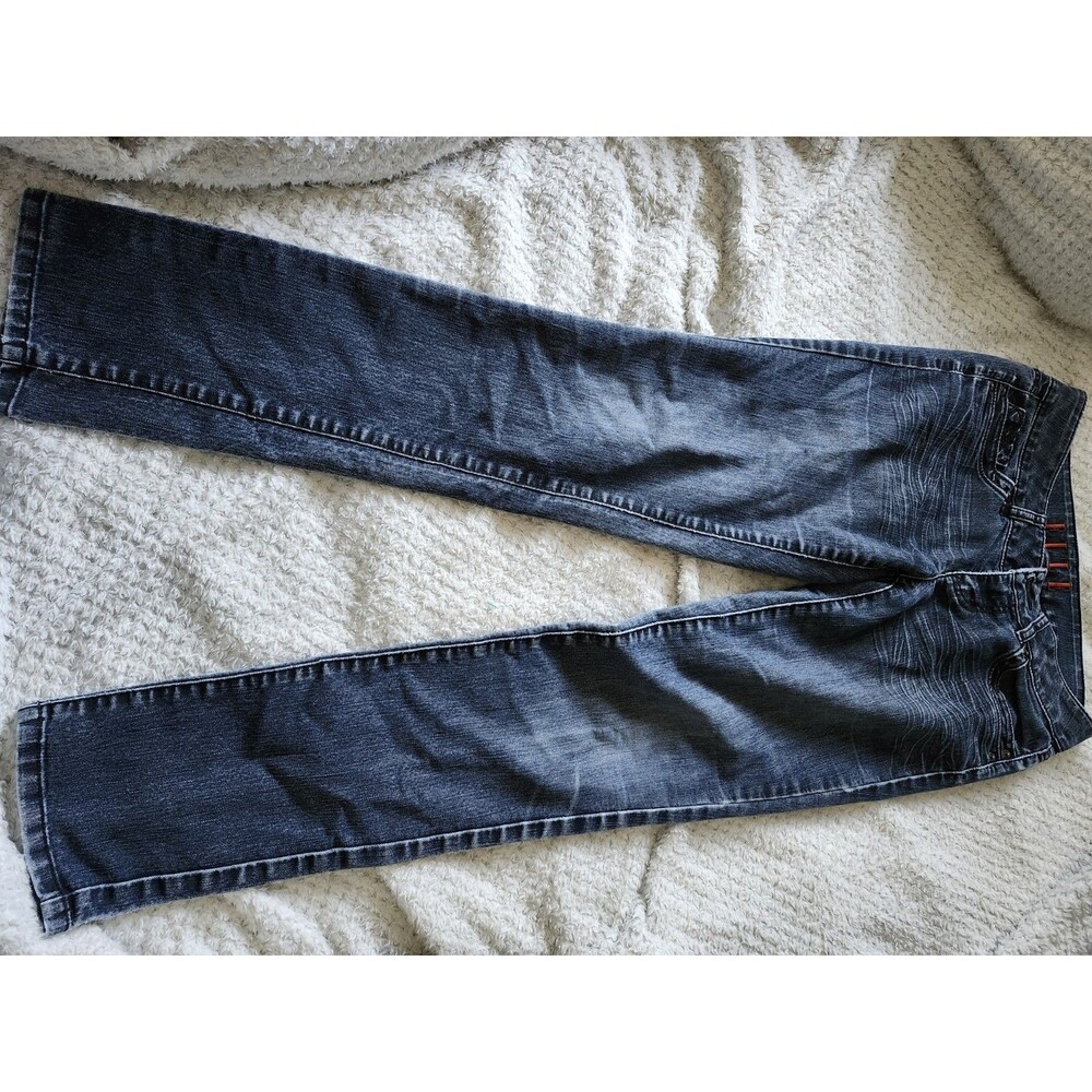 Elle Womens Jeans Size 4 Straight Leg Classic Casual Blue Denim Dark Wash Y2K